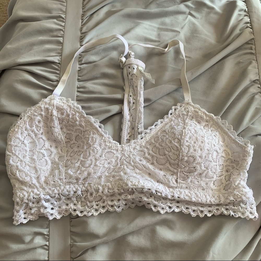 Mudd White Lace Boho Bralette